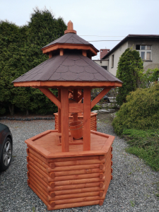 Brunnen aus Holz, Deco-Brunnen 165cm