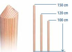Zaunlatte halbrund Lärche/Douglasie 6 x100 cm, 100 Stück